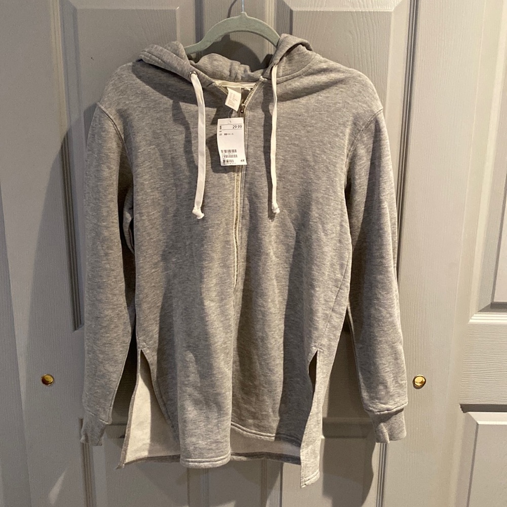 H&M Gray Zip-Up Hoodie